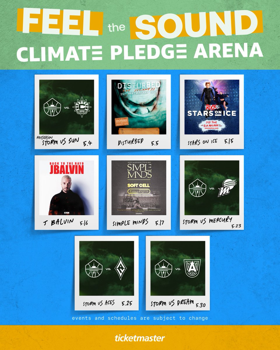 ClimateArena's tweet photo. May you find yourself at a Climate Pledge Arena event this month 🔮 

Get tickets ➡️ https://t.co/FAmbagffCn https://t.co/8GKUfLbl7e