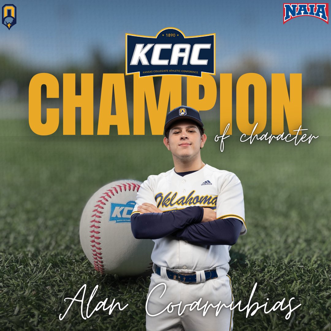 BSB: All-Conference Selections ⚾

What a year for @okwueagles_bsb as they take home 4 of the 5 major awards for KCAC Baseball this 2025 season!

Player of the Year: Ravaughn Morgan
Pitcher of the Year: Evan For
COC: Alan Covarrubias
Gold Glove: Evan Foor