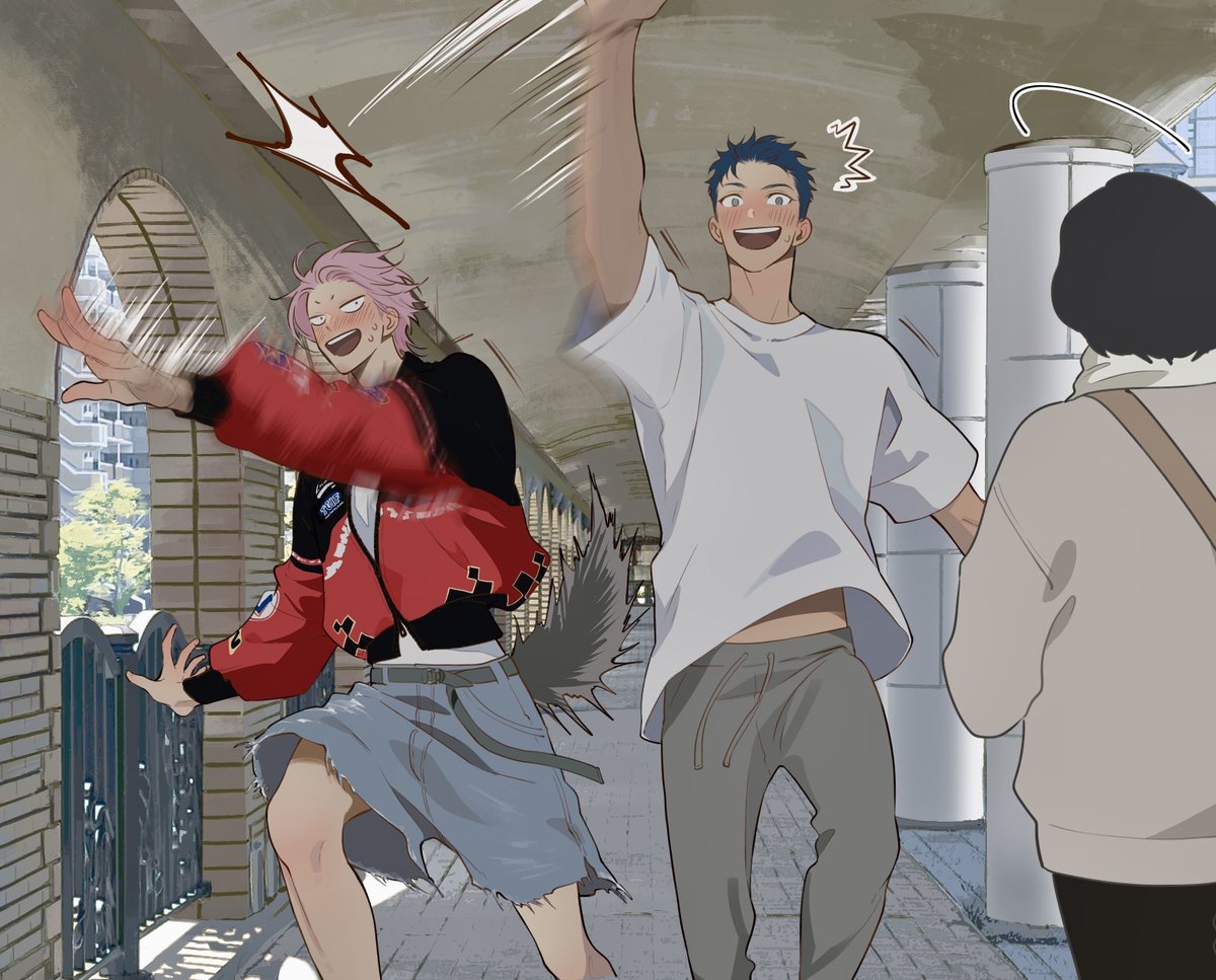 💖「見られた🤣はずかし🤣🤣🤣」 💙「よかよか😊」 #ながとべ