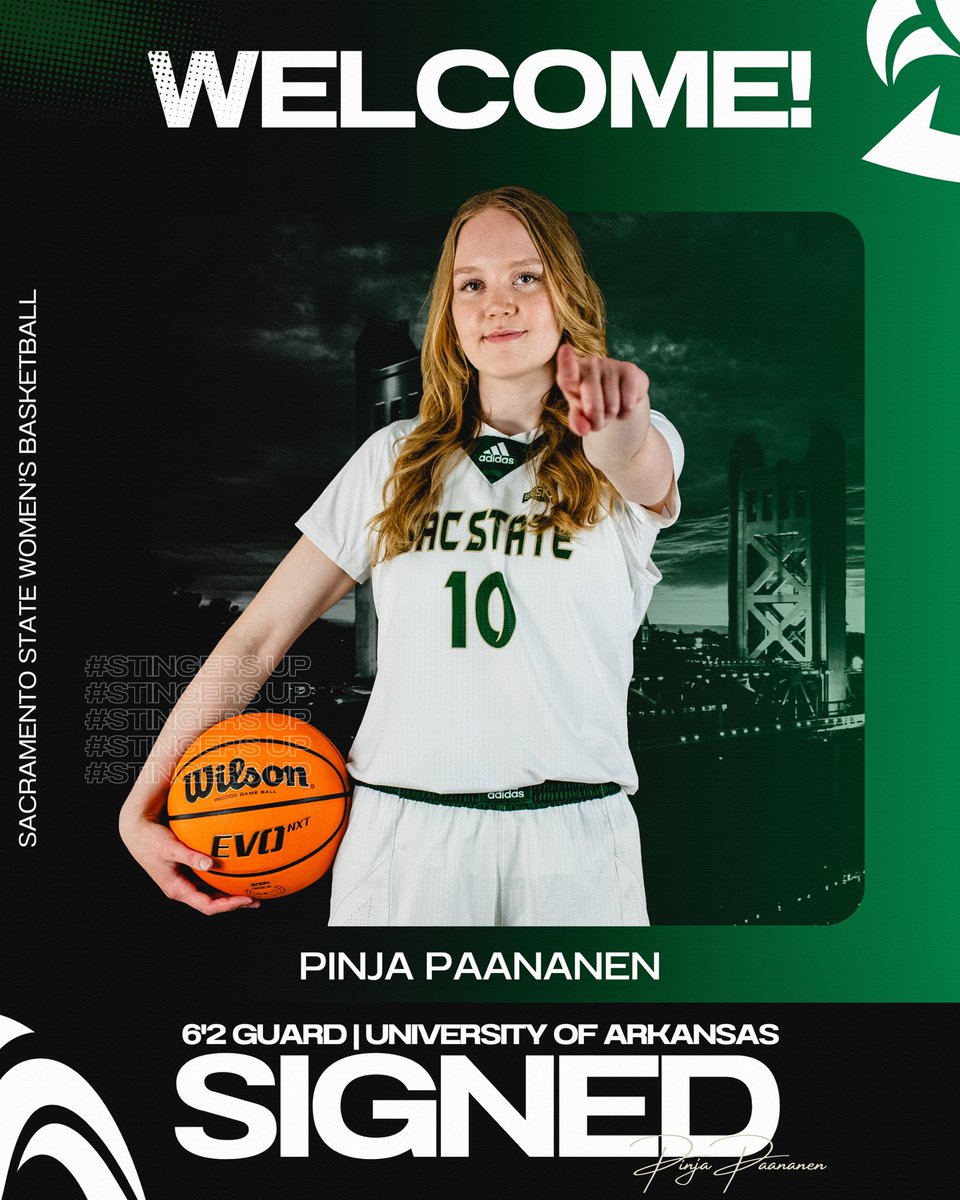 Big welcome to Pinja Paananen! A 6’2” guard from the University of Arkansas is joining the Hornets, ready to bring her skills to the court. Looking forward to seeing what she’ll do! Welcome to the team, Pinja! 🔥

#StingersUp