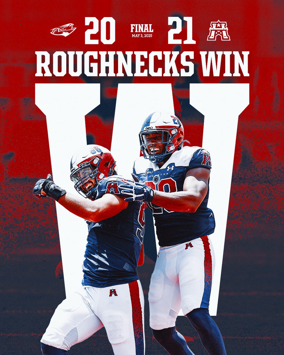 VICTORY!! 🤩

That’s a BIG win for our Roughnecks!!!