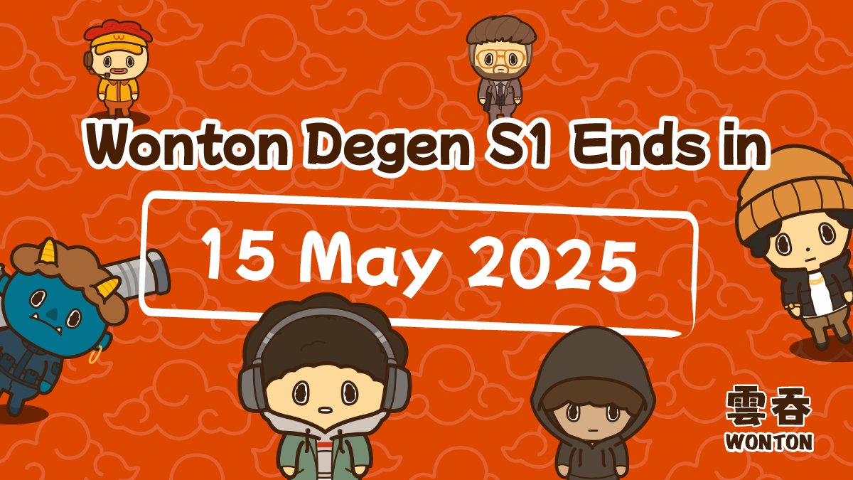 🔥 WONTON DEGEN S1 ENDS in 15 MAY 2025! 🔥

11 days left to climb the leaderboard and grab your share of the prize! 💰

💎 Current Prize Pool: 1600 $TON
💥 And it's STILL growing!

🏃‍♂️ Get in the game. 
💀 Buy Wonton Degen Packs
👅 Feed Wonton to your Degen
🏆 Climb your Season