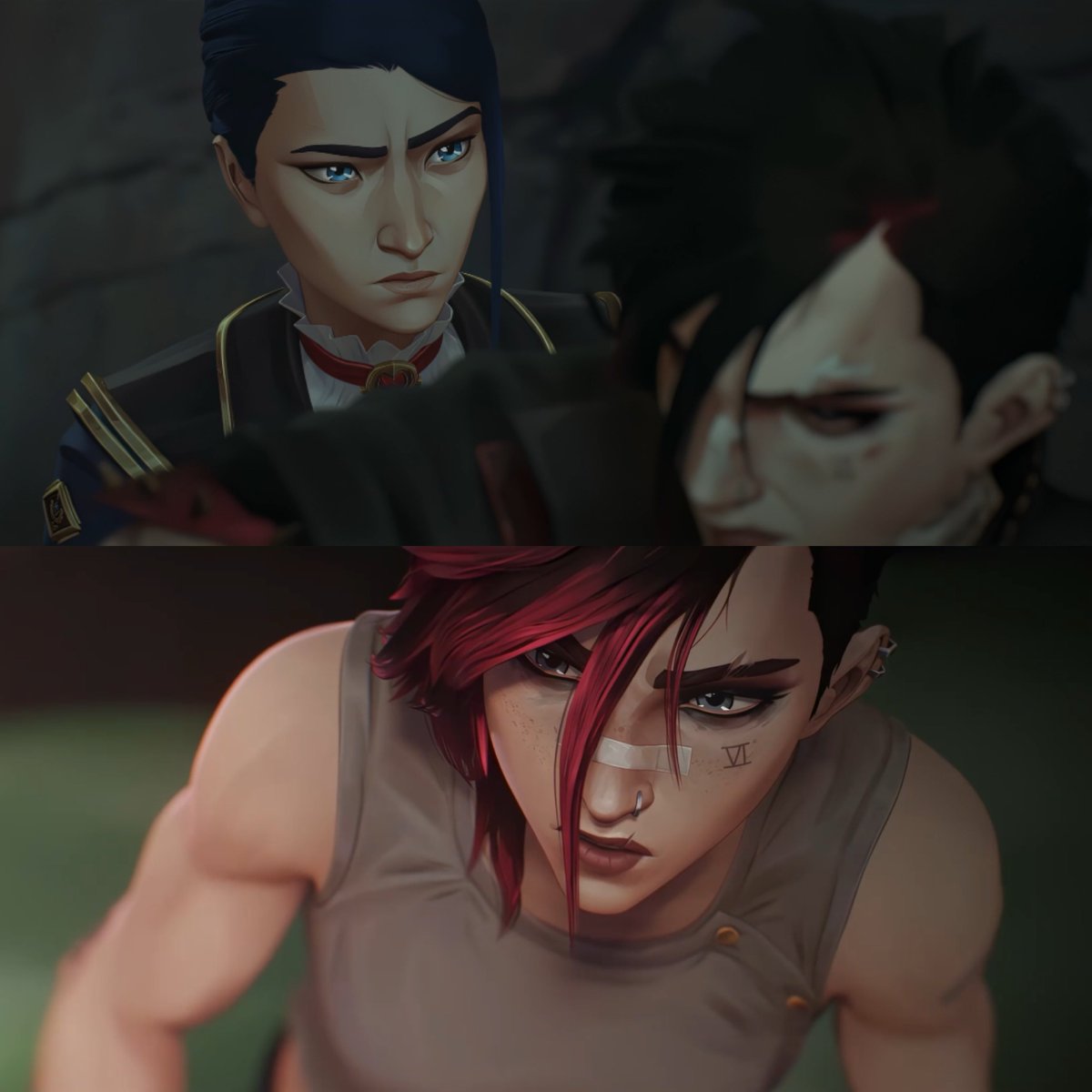 no caitlyn does not hate vi’s black hair she just LOVES vi’s pink hair so much she doesn’t understand why she would hide it and there is a lot of symbolism in that.