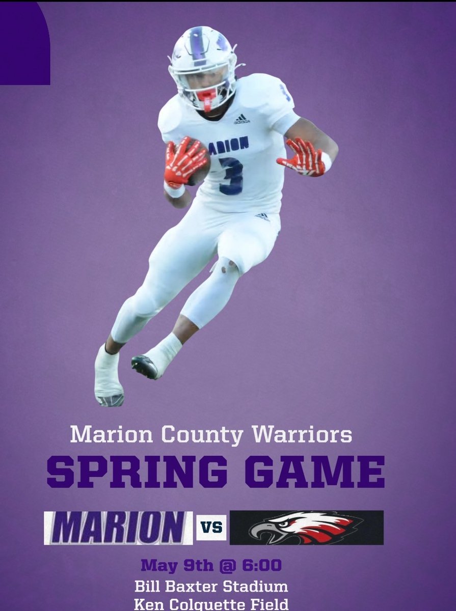 Marion County Football (@mcwarriors1) on Twitter photo Warriors take on Pisgah next Friday in Jasper. Come out and support the Warriors!
#TheProgram <a href="/Starkey2K12/">Tim Starkey</a> <a href="/RbFlowers/">Robert Flowers</a> <a href="/GarrettSowder1/">Garrett Sowder</a> <a href="/kevin_whitson/">Kevin Whitson</a> <a href="/lrichards2761/">Larry N. Richards Jr</a>
<a href="/MarionStrength/">Marion Strength</a> <a href="/SOTGsmoke/">Smokey Putnam</a> <a href="/Carlito25Way/">Carlito25Way</a> <a href="/OTB423/">Off The Bench (Chattanooga)</a> <a href="/TheJeffCate/">Jeff Cate</a> <a href="/jlsimsy/">Justin Sims</a> <a href="/PrepRedzoneTN/">Prep Redzone Tennessee</a> <a href="/PrepRedzone/">Prep Redzone 🏈</a> Warriors take on Pisgah next Friday in Jasper. Come out and support the Warriors!
#TheProgram <a href="/Starkey2K12/">Tim Starkey</a> <a href="/RbFlowers/">Robert Flowers</a> <a href="/GarrettSowder1/">Garrett Sowder</a> <a href="/kevin_whitson/">Kevin Whitson</a> <a href="/lrichards2761/">Larry N. Richards Jr</a>
<a href="/MarionStrength/">Marion Strength</a> <a href="/SOTGsmoke/">Smokey Putnam</a> <a href="/Carlito25Way/">Carlito25Way</a> <a href="/OTB423/">Off The Bench (Chattanooga)</a> <a href="/TheJeffCate/">Jeff Cate</a> <a href="/jlsimsy/">Justin Sims</a> <a href="/PrepRedzoneTN/">Prep Redzone Tennessee</a> <a href="/PrepRedzone/">Prep Redzone 🏈</a>