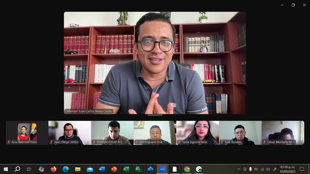 Hoy escuché, en el Diolomado sobre Argumentación y Litigación Oral, la súper MasterClass de mi hermano y amigo <a href="/DiegoFChimboV/">Diego Chimbo</a>. Solo debo decir que es un Crack.

Gracias por tus enseñanzas hermano.