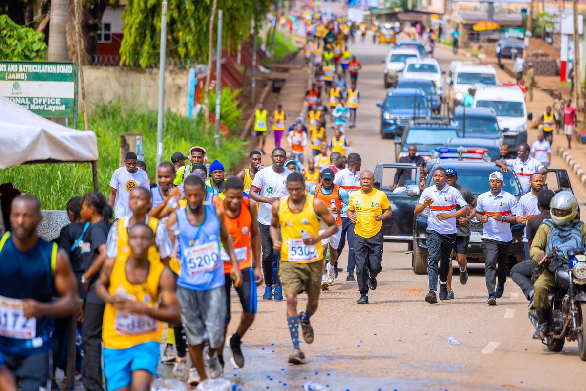 PNMbah's tweet photo. Today, I had the honour of completing the 10km road race in 45 minutes at the 1st Enugu City International Marathon. It was a proud moment for me and for our people who turned out in large numbers to witness history being made.

In the elite 42km full marathon, East African athletes dominated, taking home the star prizes of $15,000 for first place, $10,000 for second place, and $5,000 for third place. In the Nigerian elite category, the best male and female runners earned N1 million each, while the second and third places received N750,000 and N500,000 respectively.

This is just the beginning. As I promised during last year’s half marathon, we have now made the Enugu City International Marathon a global event. Next year, it will be even bigger, attracting elite athletes from around the world.

Sports, for us, is serious business. We are connecting the dots, as we aim to attract three million visitors annually, making Enugu the destination for tourism and investment. We are nurturing dreams, birthing goals, and attracting opportunities that will make our economy thrive.

Many thanks to the Commissioner for Youth and Sports, Barr Lloyd Ekweremadu and his team, the consultants led by Yetunde Olopade, our security agencies, the media, and everyone who worked hard to make this event a success.

I also thank the Deputy Speaker of the House of Representatives, Rt. Hon Benjamin Kalu, former governor of Imo State, Rt  Hon Emeka Ihedioha, the Speaker of the Enugu State House of Assembly, Rt. Hon Uchenna Ugwu, the Deputy Speaker, Rt. Hon. Ezenta Ezeani, and other distinguished officials who graced the event.

The Enugu City International Marathon has come to stay. Tomorrow is here!