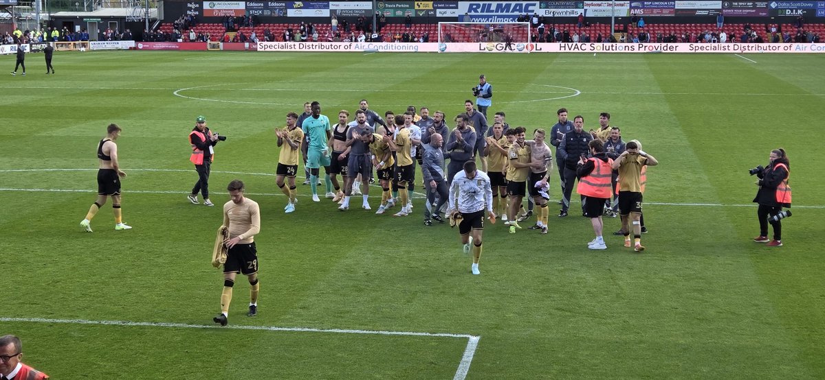 Hands down one of the best away days in living memory.  Pure elation.  Most of the Lincoln City fans were class too. Proper club.  What a day. What a season. What a club.  #WxmAFC