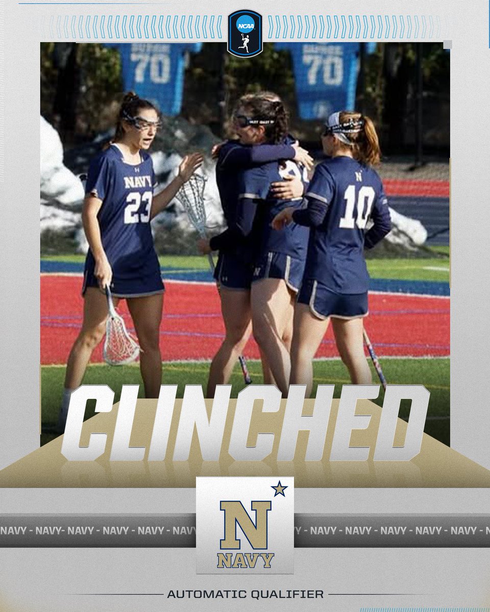 ⚓️ CLINCHED ⚓️

<a href="/NavyWLax/">Navy Women’s Lacrosse</a> has clinched a spot in the 2025 NCAA DI Women’s Lacrosse Tournament after defeating Loyola, 14-13 in OT, in the <a href="/PatriotLeague/">Patriot League</a> tournament.

#NCAAWLAX