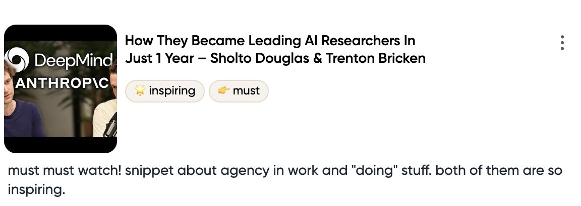 stop and watch this video!

doing any work with high agency will always make you 100x better
