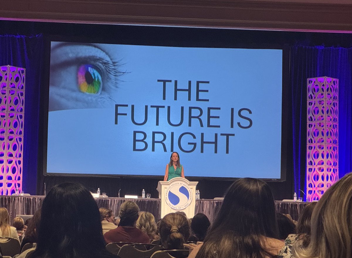 "The true advances in breast surgery are not written in journals, but built with our patients in the clinics and operating rooms" - incredibly inspiring <a href="/ASBrS/">ASBrS</a> Presidential Address by <a href="/DrJudyBoughey/">Judy Boughey</a> on clinical trial development  and implementation #ASBrS2025