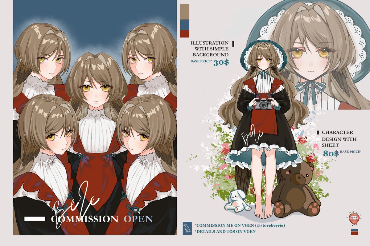 storeberrie's tweet photo. [COMMISSION IS OPEN]
If you're interested, you can visit my website to request a commission and fill out the form, or simply DM me for more details! 💐 
Commission link:https://t.co/kKLMuX3wfX
Reposts are appreciated 🙏

#commissionsopen #commissionart https://t.co/KvAl2czMt7