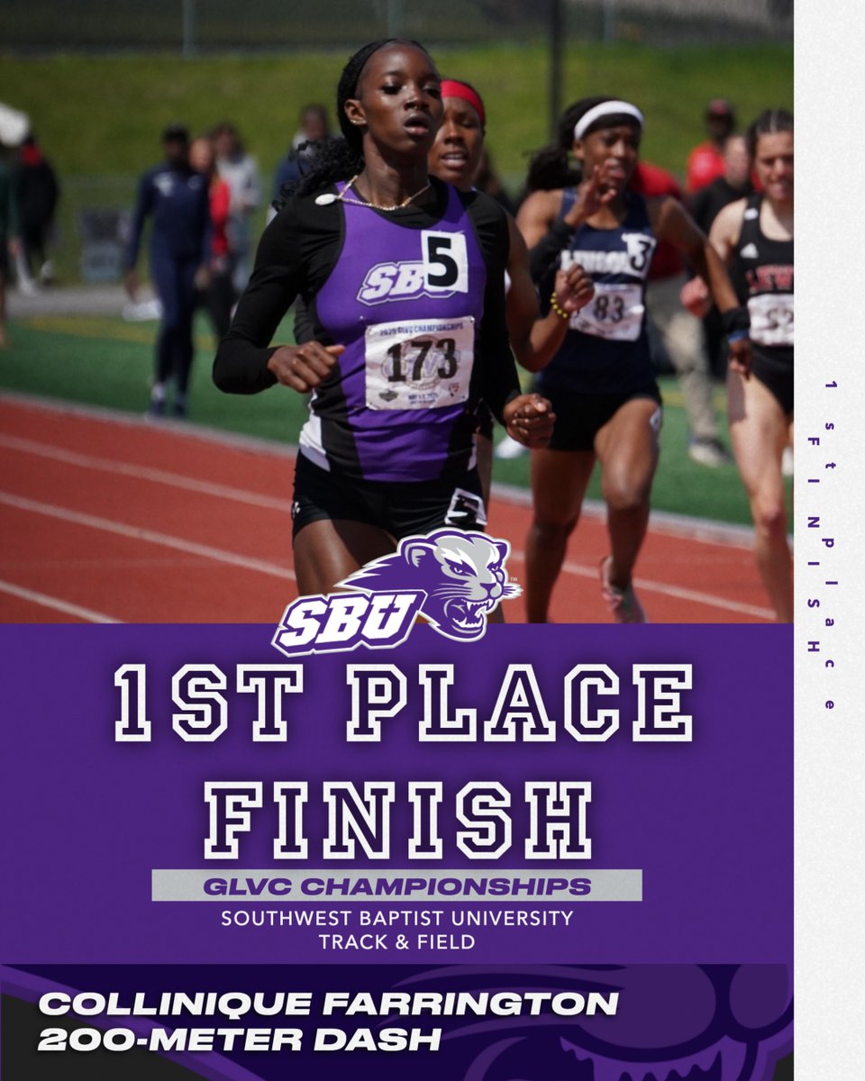 SBU Bearcats Athletics (@sbubearcats) on Twitter photo 🥇1ST PLACE🥇
The reigning champ keeps her crown in the 200-meter while breaking her own GLVC record from last year!!
#RollCats <a href="/GLVCsports/">Great Lakes Valley Conference</a> 🥇1ST PLACE🥇
The reigning champ keeps her crown in the 200-meter while breaking her own GLVC record from last year!!
#RollCats <a href="/GLVCsports/">Great Lakes Valley Conference</a>