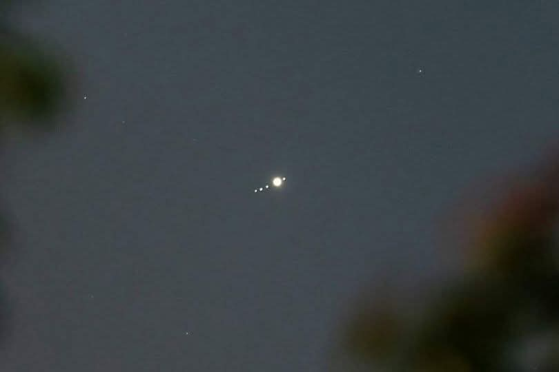 Jupiter and its 4 Galilean Moons. 🌌