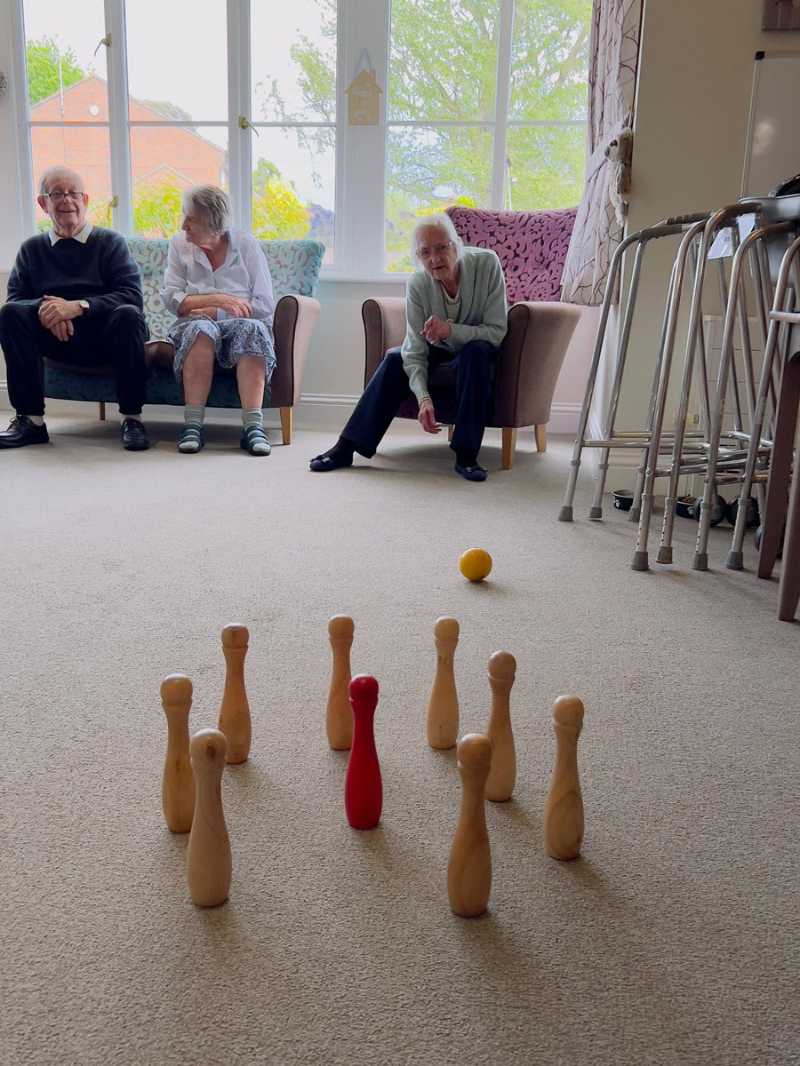 Bowled over by good times and great company🥳 Every roll brought a smile🙌🏻🤩 #StMarysCareHome #funtimes #happiness <a href="/AnchorLaterLife/">Anchor</a>