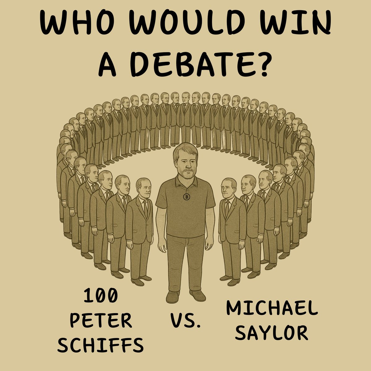 100 Peter Schiffs vs. Michael Saylor