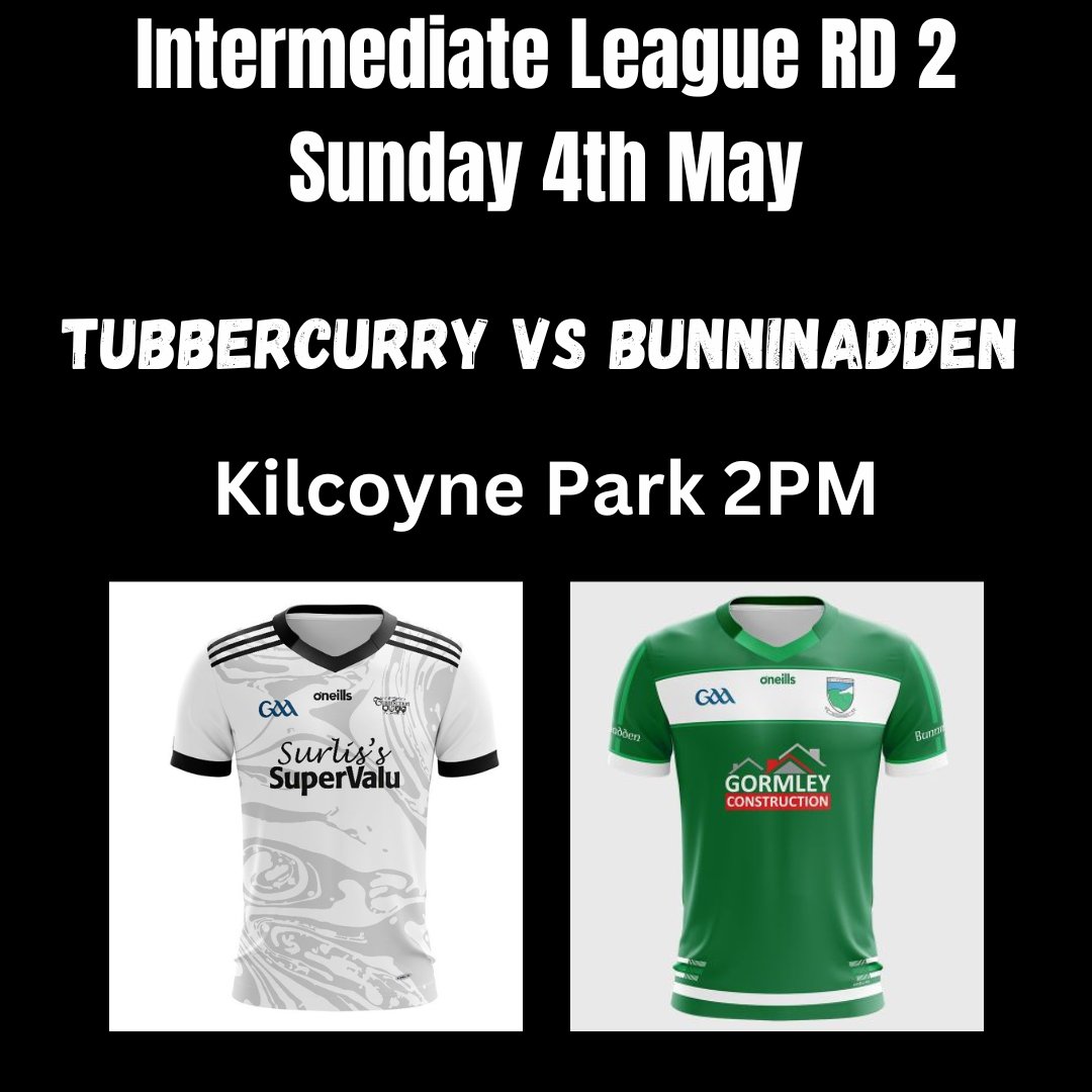 Round 2 of the <a href="/sligogaa/">Sligo GAA</a> Intermediate League takes place tomorrow afternoon at 2pm and see's us play host to neighbours <a href="/bunninaddengaa/">Bunninadden GAA</a>