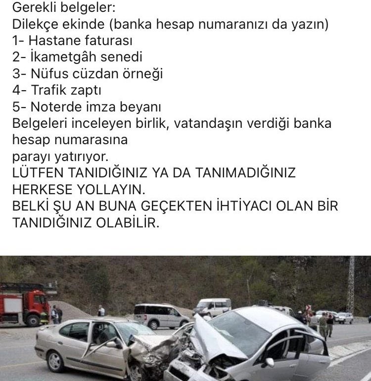ARABASI OLAN MUTLAK OKUSUN.....

Size çarpan araç olay yerinden kaçmış  ve BELİRLENEMEMİŞ İSE veya çarpan aracın sigortası yoksa, bütün hastane masraflarını cebinizden yapmışsanız faturayı aşağıda bahsi gecen sigorta fonuna veriyorsunuz.
Sigorta Fonu size cebinizden ödediğiniz