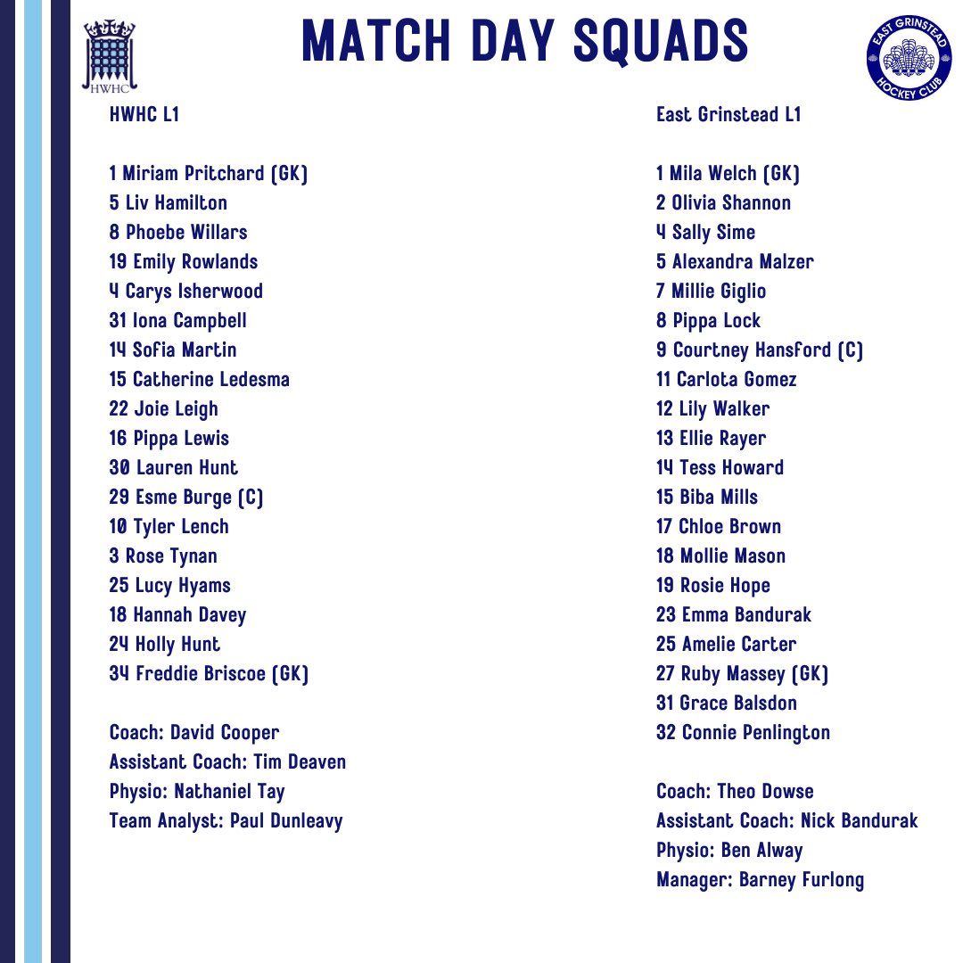 🚀PREMIER LEAGUE FINALS🚀

Our L1s Hampstead Heroes take on @eastgrinsteadhc in the 3rd/4th play off at Nottingham tomorrow!

Pushback - 13:15

#EHLPrem #englandhockey #Hampsteadheroes
