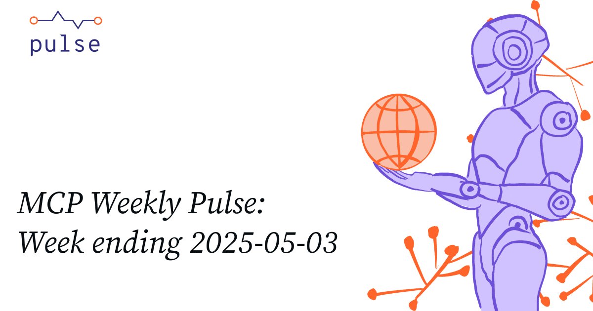 Pulse MCP (@pulsemcp) on Twitter photo We've got an exciting lineup of MCP news this week, featuring:
- 🛠️ Elicitations, a new MCP feature that's like "sampling for human input"
- The first MCP conference, happening on May 23 in San Francisco
- <a href="/CloudflareDev/">Cloudflare Developers</a> continuing their unstoppable march in bringing the MCP We've got an exciting lineup of MCP news this week, featuring:
- 🛠️ Elicitations, a new MCP feature that's like "sampling for human input"
- The first MCP conference, happening on May 23 in San Francisco
- <a href="/CloudflareDev/">Cloudflare Developers</a> continuing their unstoppable march in bringing the MCP