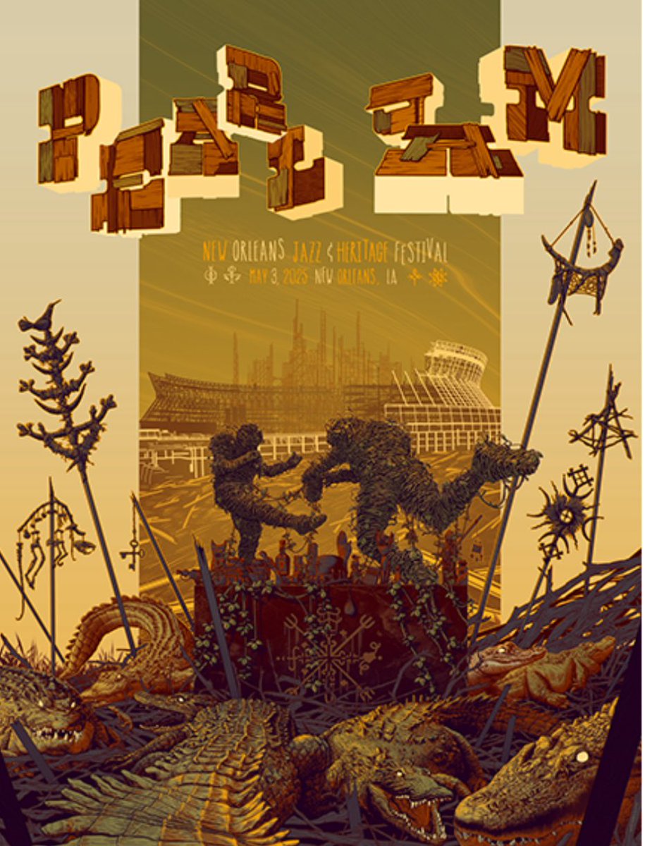 Anyone going to see <a href="/PearlJam/">Pearl Jam</a> at <a href="/jazzfest/">New Orleans JazzFest</a> today? 

Buy raffle tickets to win this Pearl Jam band signed Jazz Fest Poster! teamgleason.org/pearljam