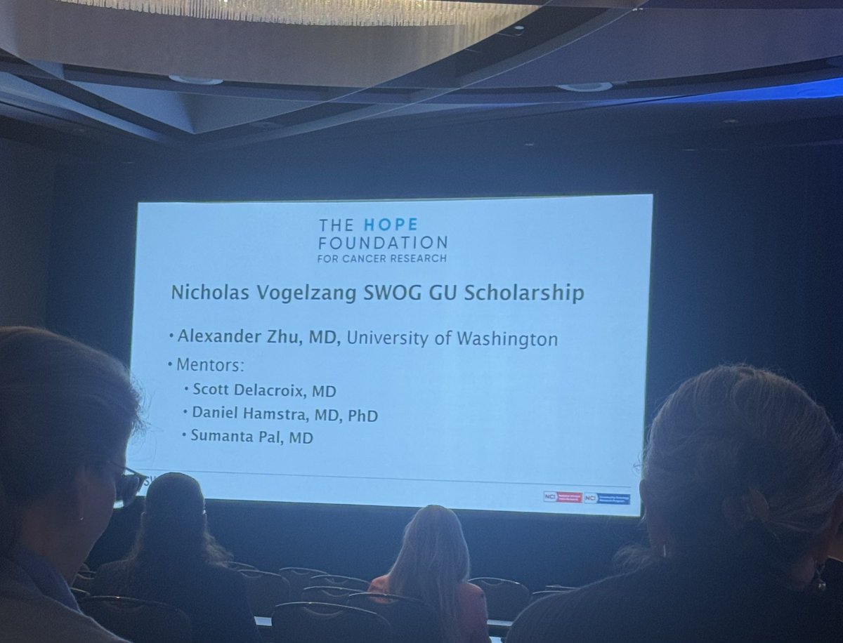 Alex Zhu (@alexzhudo) on Twitter photo Grateful to have received the SWOG Genitourinary Scholarship. Named in honor of the late Dr. Vogelzang, it selects one early career investigator for longitudinal clinical trial mentorship
What an all 💫 group of mentors!!
<a href="/montypal/">Sumanta K. Pal, MD, FASCO</a>
<a href="/UroCancer/">Scott Delacroix M.D.</a>
<a href="/daniel_hamstra/">Daniel A Hamstra</a> Grateful to have received the SWOG Genitourinary Scholarship. Named in honor of the late Dr. Vogelzang, it selects one early career investigator for longitudinal clinical trial mentorship
What an all 💫 group of mentors!!
<a href="/montypal/">Sumanta K. Pal, MD, FASCO</a>
<a href="/UroCancer/">Scott Delacroix M.D.</a>
<a href="/daniel_hamstra/">Daniel A Hamstra</a>