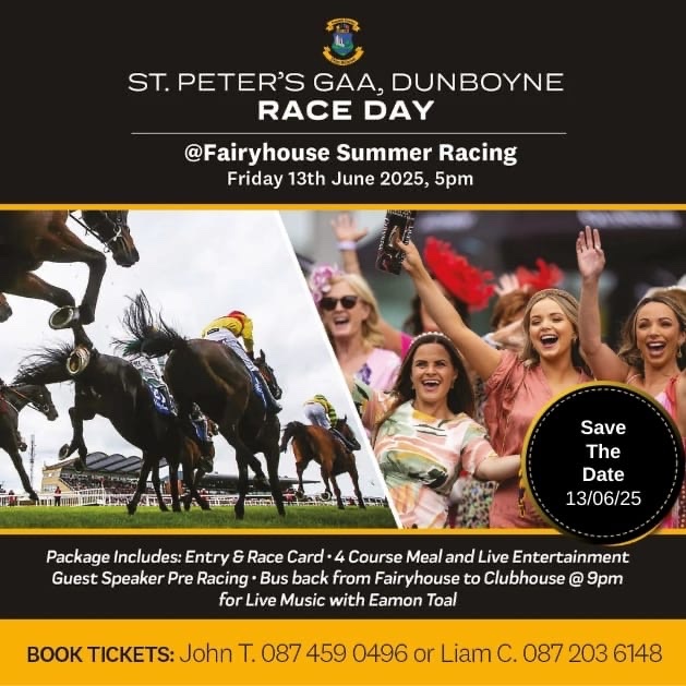 The countdown to our annual Fairyhouse Race day is on! Contact John or Liam to book your spot 🐎