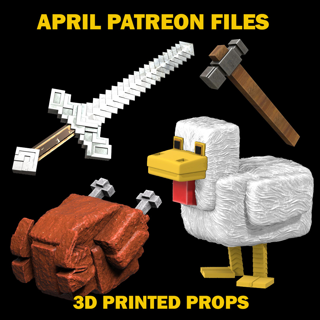 3DPrintedProps's tweet image. New Patreon Files UP!! 🔥
bit.ly/3UYvyZU
Hey, Here are the April Files. Thought I'd make this a Minecraft Month!!! Fun movie and some fun files.
#patreon #3DPrinting #3dprintedminecraft #3dprintedminecraftsword
