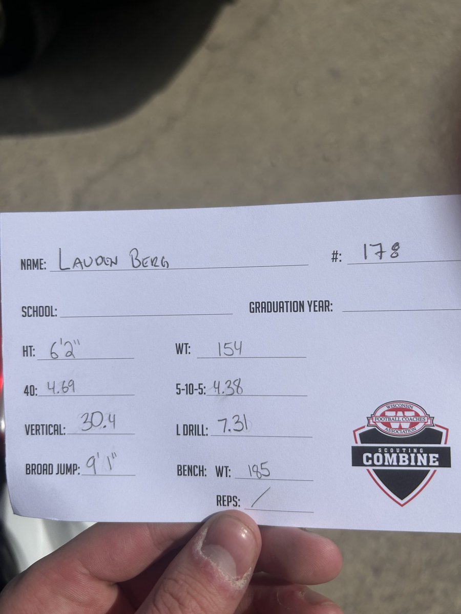 Lauden Berg (@berg_lauden) on Twitter photo Had a great time at the 2025 <a href="/wifca/">WiFCA</a> Combine! It was a great experience and opportunity to show my ability! <a href="/travisWSN/">Travis Wilson</a> <a href="/PrepRedzoneWI/">Prep Redzone Wisconsin</a> <a href="/MJ_NFLDraft/">Mark Johnson</a> Had a great time at the 2025 <a href="/wifca/">WiFCA</a> Combine! It was a great experience and opportunity to show my ability! <a href="/travisWSN/">Travis Wilson</a> <a href="/PrepRedzoneWI/">Prep Redzone Wisconsin</a> <a href="/MJ_NFLDraft/">Mark Johnson</a>