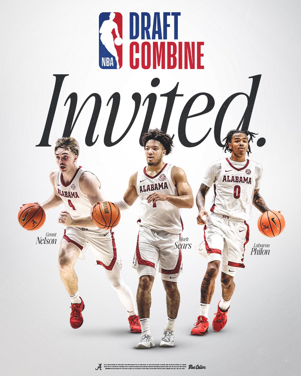 Bama Trio headed to the NBA Combine.

#RollTide | #BlueCollarBasketball