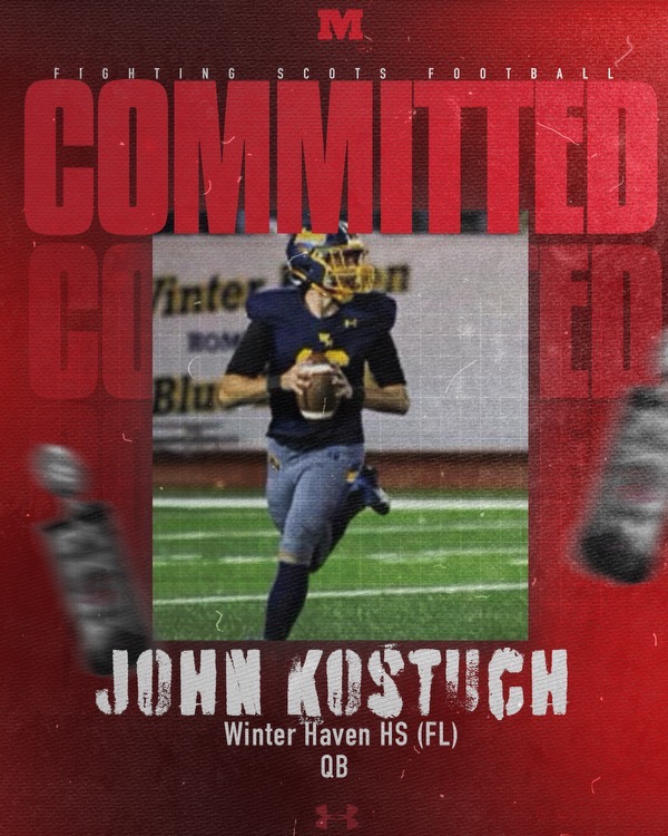 John Kostuch (@johnkostuch) on Twitter photo I want to thank God, my family, teammates and coaches for believing in me and my journey. I'm grateful to schools for their interest. After discussions with my family, I would like to announce my commitment to <a href="/RollScotsFB/">Monmouth College Football</a>
<a href="/CoachFreitag/">Joe Freitag</a> <a href="/MCBraunyBoy/">Chad Braun</a> <a href="/CoachN8Graham/">Nate Graham</a> <a href="/WHCoachWhite/">Carl White</a> I want to thank God, my family, teammates and coaches for believing in me and my journey. I'm grateful to schools for their interest. After discussions with my family, I would like to announce my commitment to <a href="/RollScotsFB/">Monmouth College Football</a>
<a href="/CoachFreitag/">Joe Freitag</a> <a href="/MCBraunyBoy/">Chad Braun</a> <a href="/CoachN8Graham/">Nate Graham</a> <a href="/WHCoachWhite/">Carl White</a>
