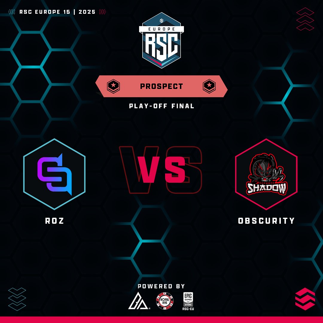 RSC EU (@rsc_eu) on Twitter photo ๐ฃ Prospect Grand Final! ๐ฃ
Will the front-runners <a href="/DSQ_GG/">DSQ Esports</a>: Roz take the Grand Final or can <a href="/ShadowEsports11/">Shadow Esports</a>: Obscurity complete their incredible run from Play-Ins Round 2 & get a shock result?
๐๏ธ - <a href="/HOJCasts/">HOJ</a> & <a href="/SirPigasus/">SirPigasus ๐๐ท</a>
๐ฌ - <a href="/ShatteredFuBahn/">ShatteredFusion</a>
๐บ - twitch.tv/rsc_eu ๐ฃ Prospect Grand Final! ๐ฃ
Will the front-runners <a href="/DSQ_GG/">DSQ Esports</a>: Roz take the Grand Final or can <a href="/ShadowEsports11/">Shadow Esports</a>: Obscurity complete their incredible run from Play-Ins Round 2 & get a shock result?
๐๏ธ - <a href="/HOJCasts/">HOJ</a> & <a href="/SirPigasus/">SirPigasus ๐๐ท</a>
๐ฌ - <a href="/ShatteredFuBahn/">ShatteredFusion</a>
๐บ - twitch.tv/rsc_eu