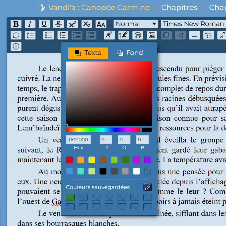 MarkusCharret's tweet photo. 🎨 Sauvegardez vos couleurs préférées sur Épistolads (v1.21.2) ! Texte, fond, page : créez vos palettes et réutilisez-les facilement pour une cohérence stylistique parfaite ! ✨

https://t.co/59VOLO3sDC

#epistolads #écriture #relecture #tuto https://t.co/wquOfSo6zN