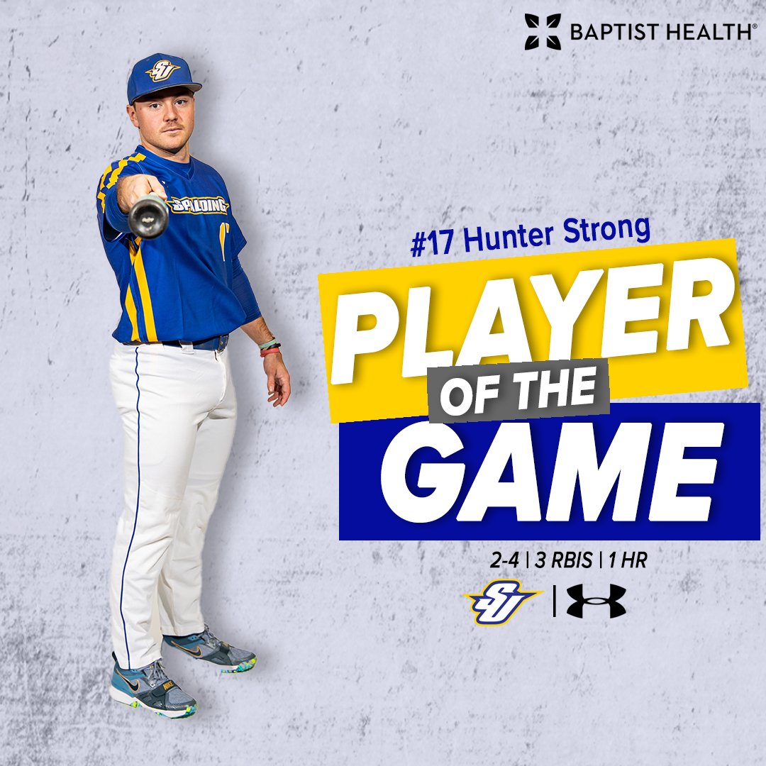 BSB | DOMINATION!

Hunter Strong is today's Player of the Game! Strong tallied a home run and three RBIs in the SLIAC win.

#SU502 | #OneSpalding