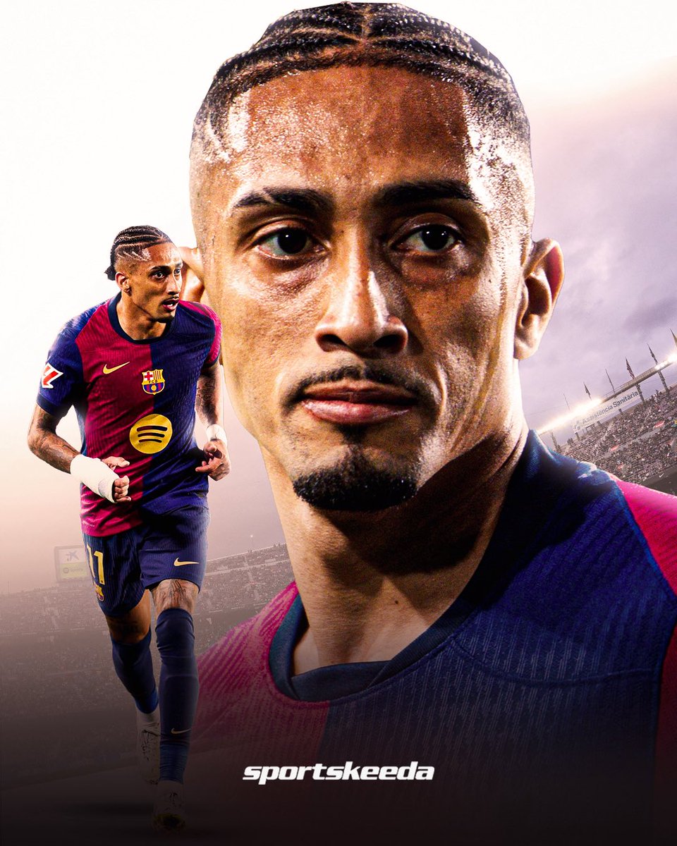 skworldfootball's tweet photo. BARCA ARE BACK LEVEL! 🔥👊

Raphinha drills it home to bring Barcelona right back into it! 🔴🔵⚽️

Real Valladolid 1-1 Barcelona (54’)

#VLLBAR #LaLiga #Football https://t.co/taUTmdYiOI