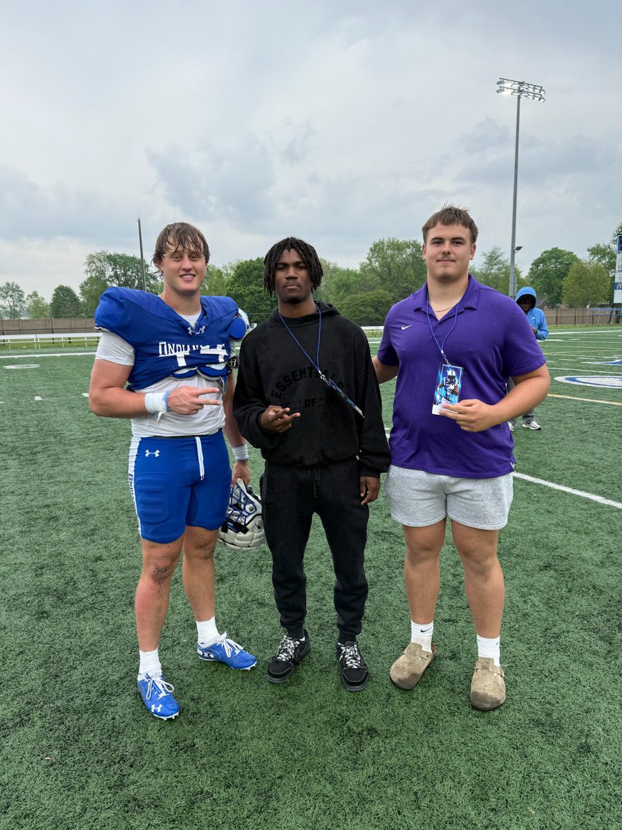 Former Panthers visiting with current Panthers!
From left:  Tysen Smith (Indiana State), Braylen Townsend and Westin Fulford