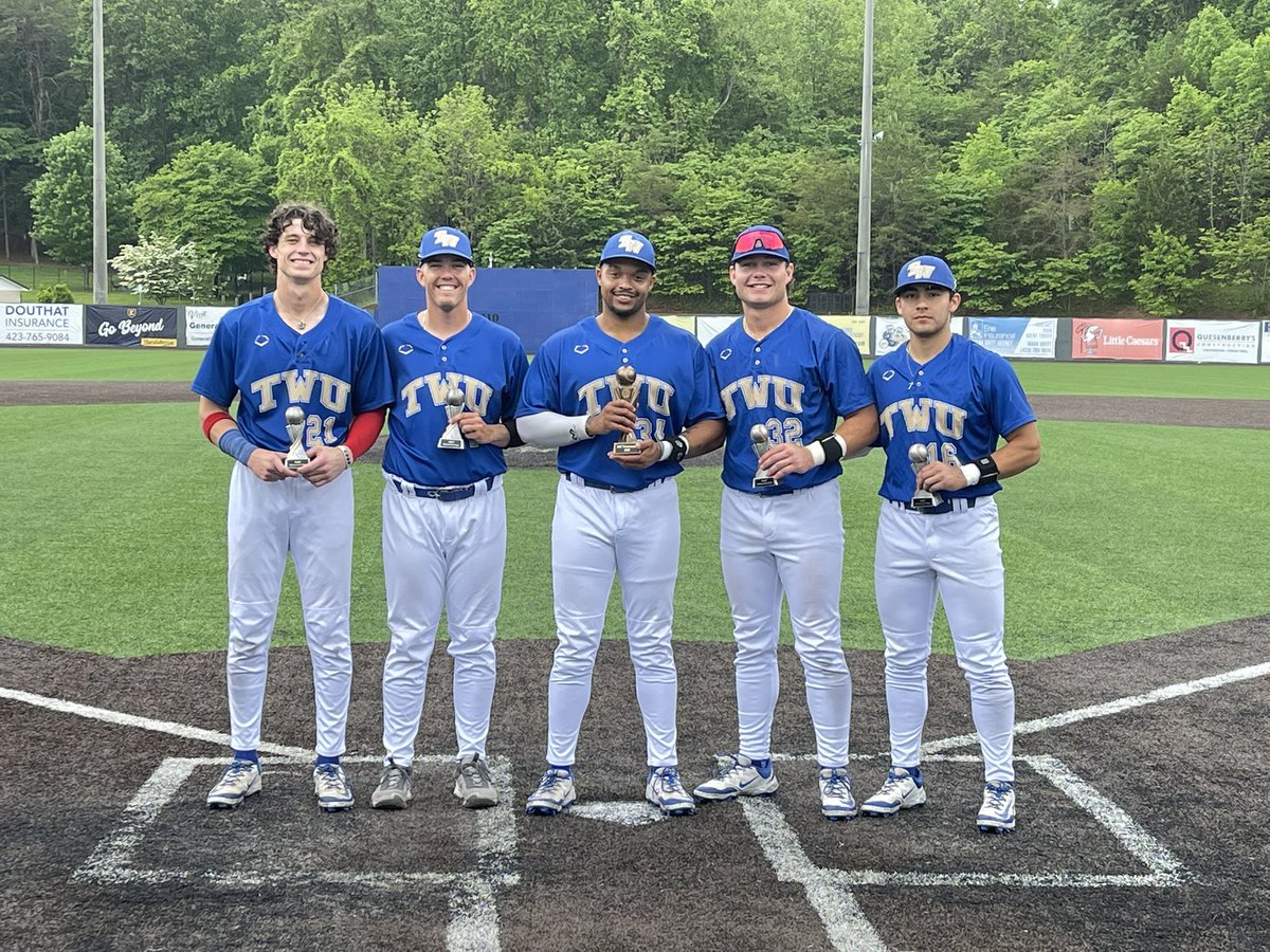 TWU Bulldogs (@twbulldogs) on Twitter photo Congratulations to the All-Tournament Team members from <a href="/TWU_Baseball/">Tennessee Wesleyan Baseball</a>: Corbin Shaw (MVP), Daniel Stewart, Blake Peyton, Kolton Reynolds, and Brayan Espinoza! Congratulations to the All-Tournament Team members from <a href="/TWU_Baseball/">Tennessee Wesleyan Baseball</a>: Corbin Shaw (MVP), Daniel Stewart, Blake Peyton, Kolton Reynolds, and Brayan Espinoza!