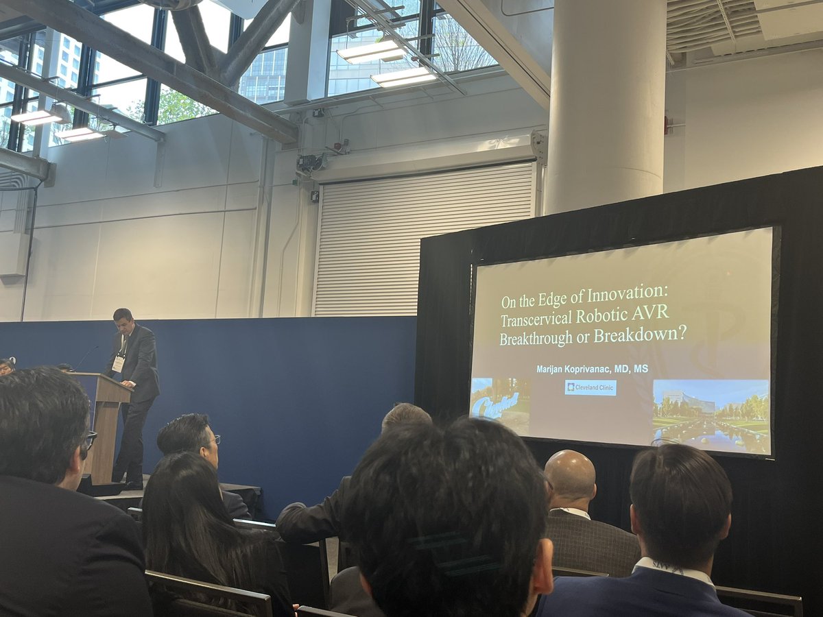 1st in-human transcervical robotic AVR by Dr. Marijan Koprivanac <a href="/ClevelandClinic/">Cleveland Clinic</a> <a href="/AATSHQ/">AATS</a> #AATS2025