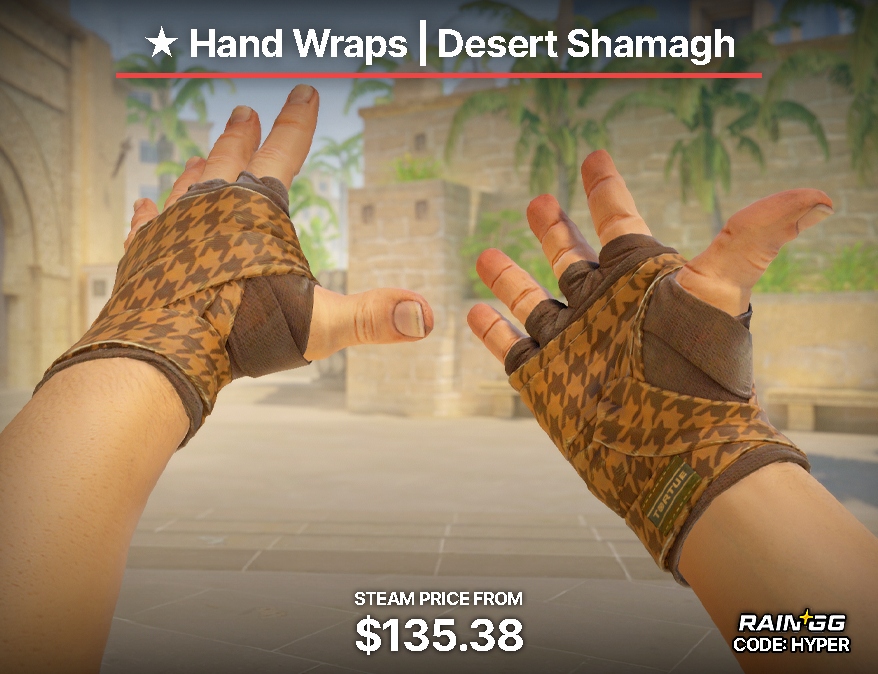 ★ Hand Wraps | Desert Shamagh Giveaway!🧤 

How to join: 
✅ Follow <a href="/HyperCS2REAL/">HyperCS2REAL</a> 
✅ Retweet 
✅ Tag 2 friends

Ends in 7 days!

Also use code Hyper on <a href="/raindotgg/">Rain.gg</a> if you want :)