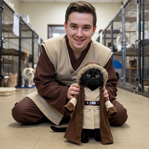 MercedSpca's tweet image. BREAKING:
A dog in Jedi robes just funded food for a rescue kitten.
This could be you.
Dress up. Email photo. Donate $5.
Use the Force. Or the camera app. 
#StarWars #May4thBeWithYou