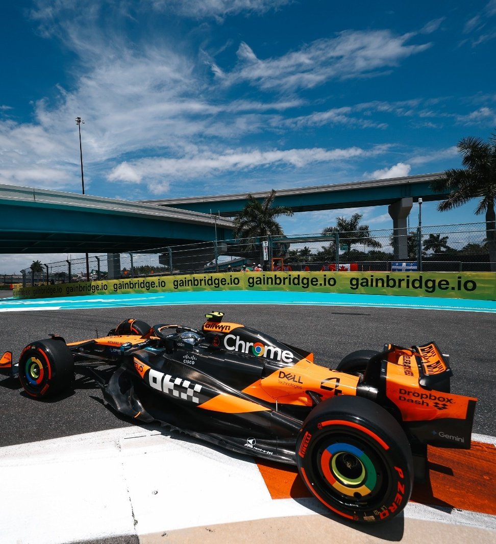 McLarenF1's tweet photo. Getting the laps in 💪

#McLaren | #MiamiGP 🌴 https://t.co/1jaxGCNaWW
