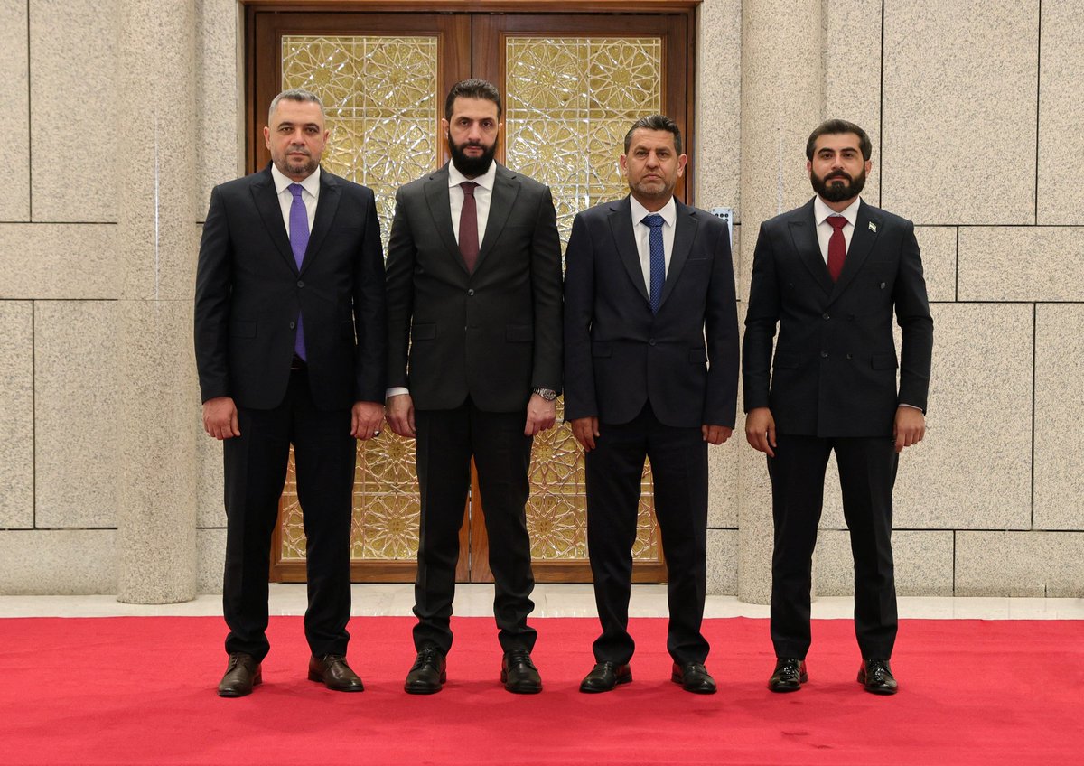 STGT2014TR's tweet photo. يُعرب تجمع شباب تركمان سوريا عن دعمه للقاء الذي جمع سيادة الرئيس السوري أحمد الشرع برئيس المجلس التركماني السوري الدكتور فيصل جمعة أوزتورك، ويؤكد على ما شكّله هذا اللقاء من خطوة إيجابية باتجاه تعزيز الحوار الوطني وترسيخ الشراكة بين مكونات الشعب السوري. https://t.co/3rbCiM80e9