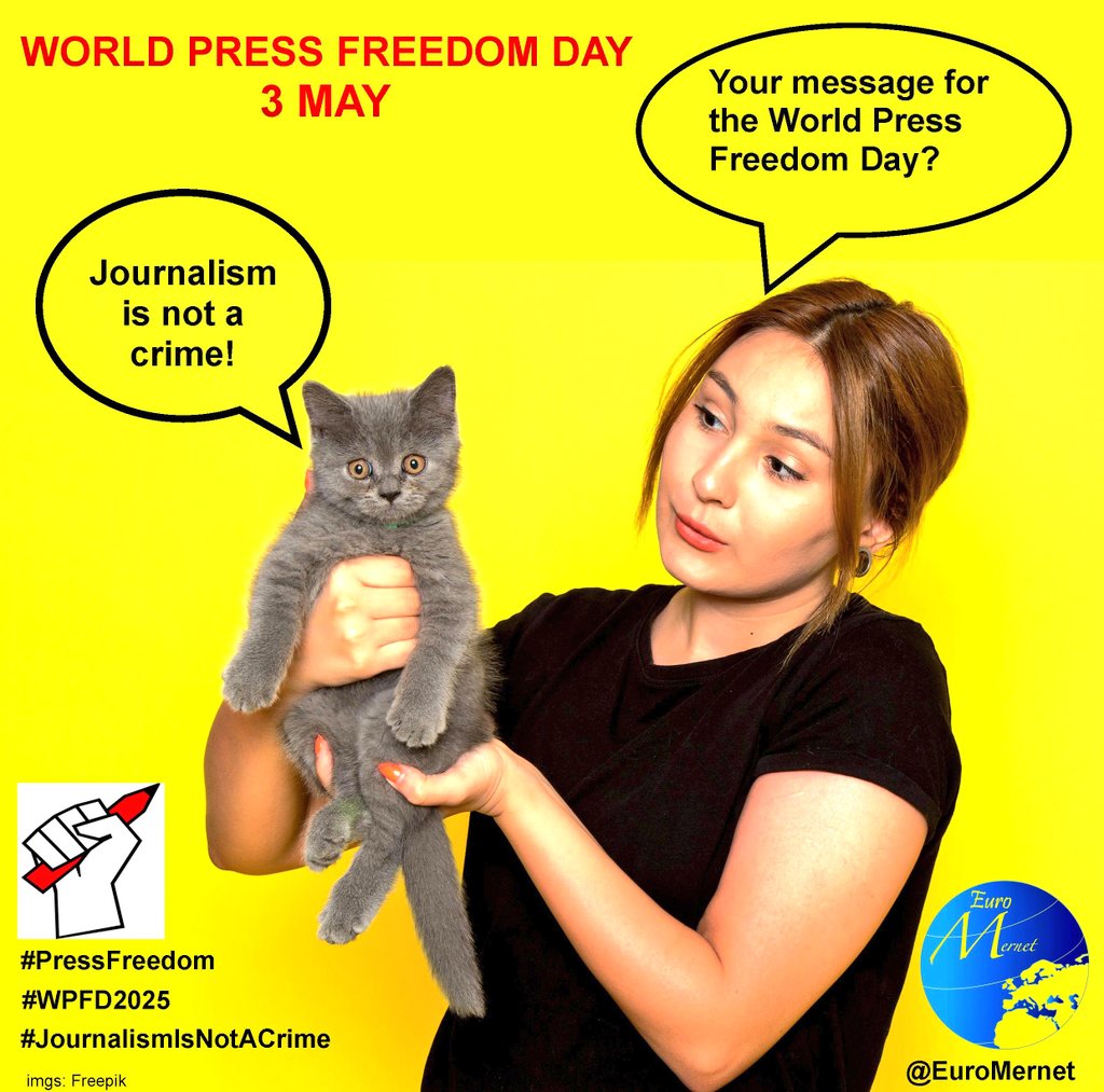 Today is #WorldPressFreedomDay
Love, peace, and solidarity with colleagues around the world. ❤️🕊✊️
#PressFreedom 
#WPFD2025 
#JournalismIsNotACrime