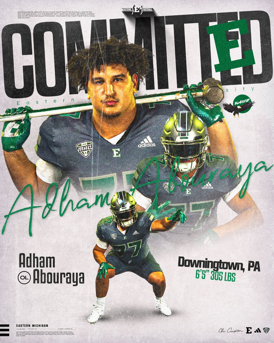 I am very excited and grateful to announce my commitment to Eastern Michigan University to continue my academic and football journey.I want to thank God for guiding me every step of the way and blessing me with the talent and ability to continue my journey.#commited #alhamdulilah