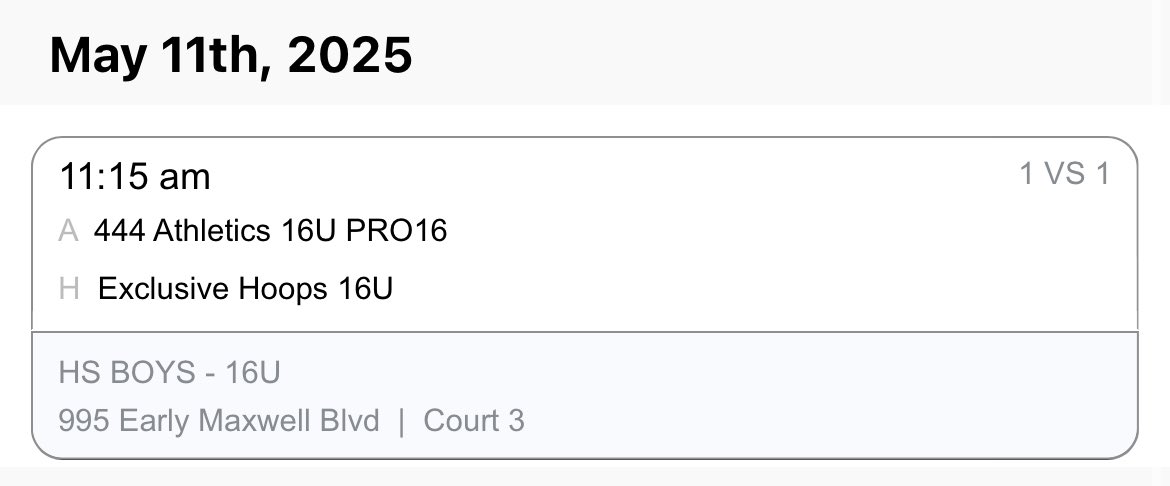 Session 7 Schedule Memphis, Tennessee 

<a href="/PRO16League/">PRO16/NXTPRO League</a> <a href="/ExclusiveHoops_/">Exclusive Hoops</a> 16u NXTPRO