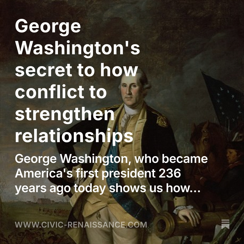 In this issue of Civic Renaissance, we explore:
- George Washington’s secret for turning conflict into strength
- Recent exciting events and recordings
civic-renaissance.com/p/george-washi…