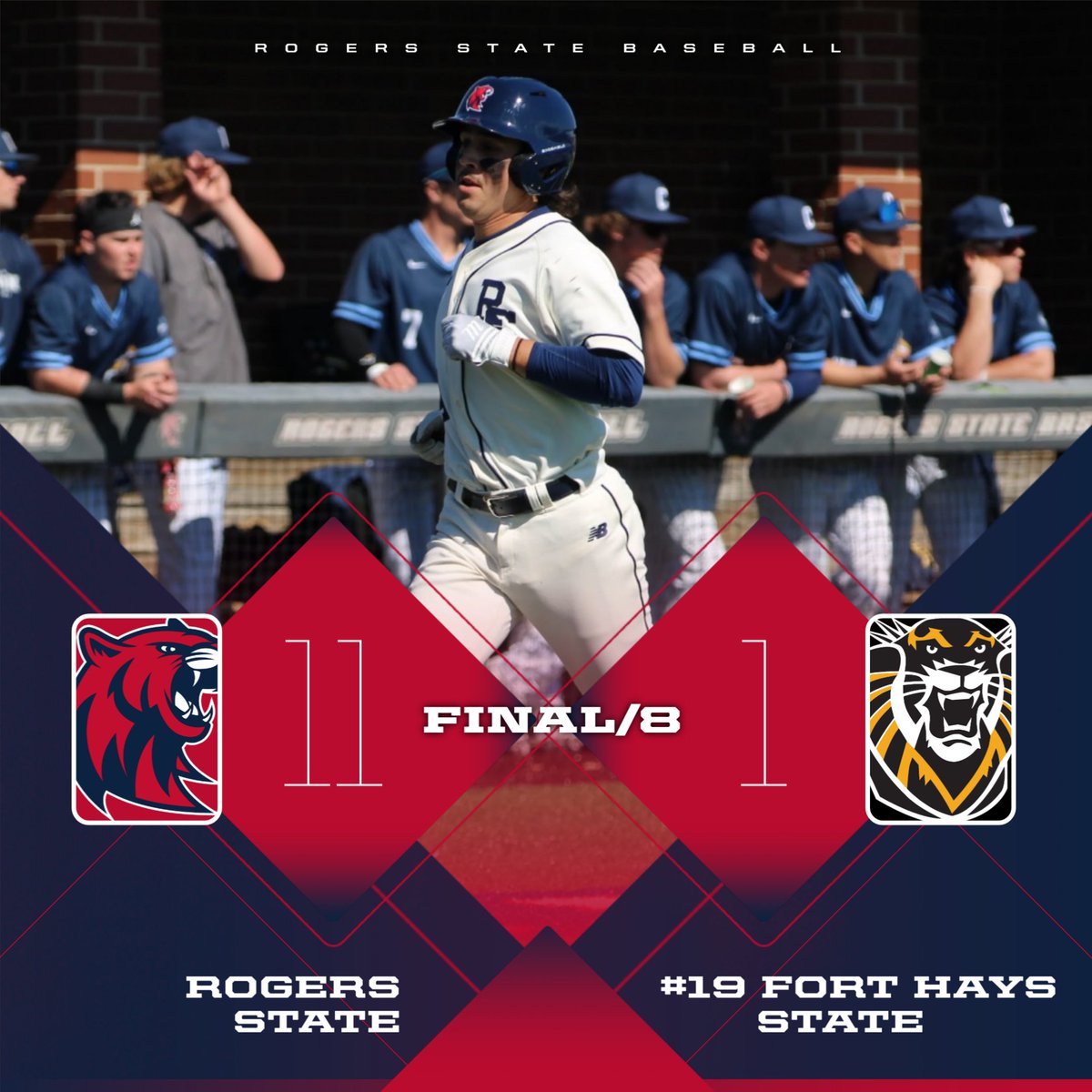 The Hillcats completed the sweep of No. 19 Fort Hays State in dominant fashion with an 11-1 win in eight innings! Andrew Ramirez tied both the single season home run record and the D2 Era single season RBI record, going 3-for-5 with 3 RBI and a home run!

#HillcatLegacy