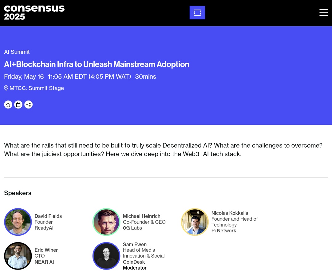 Woody Lightyear π (@woodylightyearx) on Twitter photo π¨ BREAKING: The session where Nicolas <a href="/nkokkalis/">Nicolas Kokkalis</a> will be speaking in at the <a href="/consensus2025/">#Consensus2025</a> event has been revealed:
TOPIC: AI+Blockchain Infra to Unleash Mainstream Adoption
The session will take place on Friday, May 16, 4:05 PM WAT.
consensus2025.coindesk.com/agenda/event/-β¦ π¨ BREAKING: The session where Nicolas <a href="/nkokkalis/">Nicolas Kokkalis</a> will be speaking in at the <a href="/consensus2025/">#Consensus2025</a> event has been revealed:
TOPIC: AI+Blockchain Infra to Unleash Mainstream Adoption
The session will take place on Friday, May 16, 4:05 PM WAT.
consensus2025.coindesk.com/agenda/event/-β¦