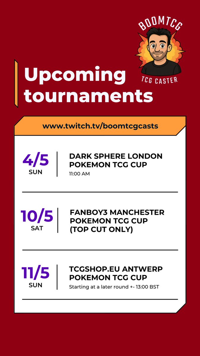 with some help from <a href="/Shmonstah/">🇸 🇭 🇲 🇴 🇳</a> I managed to set up a mobile setup to start covering tournaments here in the UK! Really enjoying casting atm, come check out the upcoming streams and help us grow as casters.

Yes the logo is AI made😂 I'll look for an actual artist eventually