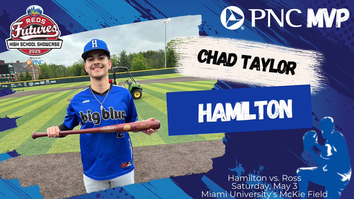 Reds HS Showcase (@redshsshowcase) on Twitter photo Congratulations to <a href="/HHSBigBlueAD/">Big Blue Athletics</a>βs Chad Taylor on being named the <a href="/PNCBank/">PNC Bank</a> MVP in game 2 of last todayβs <a href="/Skyline_Chili/">Skyline Chili</a> <a href="/Reds/">Cincinnati Reds</a> Futures High School Showcase presented by PNC Bank quadruple header. Taylor pitched 2 shutout innings and picked up the save in Hamiltonβs win over Congratulations to <a href="/HHSBigBlueAD/">Big Blue Athletics</a>βs Chad Taylor on being named the <a href="/PNCBank/">PNC Bank</a> MVP in game 2 of last todayβs <a href="/Skyline_Chili/">Skyline Chili</a> <a href="/Reds/">Cincinnati Reds</a> Futures High School Showcase presented by PNC Bank quadruple header. Taylor pitched 2 shutout innings and picked up the save in Hamiltonβs win over