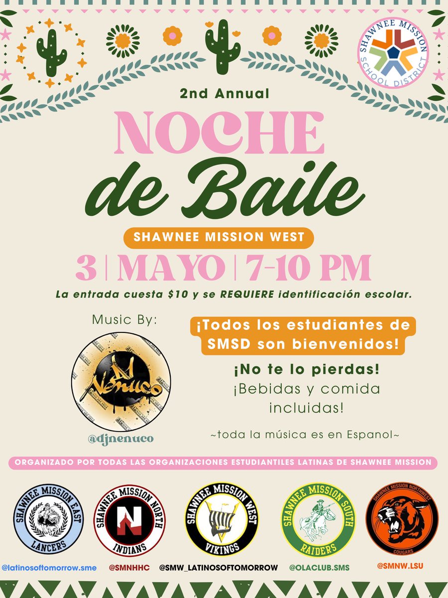 SMNW Office (@smnw_office) on Twitter photo Get your dancing shoes 👠 👢👞👡🕺💃🏽ready for tonight and support our SMSD Latino Student Unions <a href="/theSMSD/">SM School District</a> <a href="/smnw_office/">SMNW Office</a> <a href="/SMNWAthletics/">SMNW Athletics</a> <a href="/SMSouthTDain/">Dr. Todd Dain</a> <a href="/SMWestOffice/">SM West Office</a> <a href="/SM_NORTH_HS/">SM North HS</a> Get your dancing shoes 👠 👢👞👡🕺💃🏽ready for tonight and support our SMSD Latino Student Unions <a href="/theSMSD/">SM School District</a> <a href="/smnw_office/">SMNW Office</a> <a href="/SMNWAthletics/">SMNW Athletics</a> <a href="/SMSouthTDain/">Dr. Todd Dain</a> <a href="/SMWestOffice/">SM West Office</a> <a href="/SM_NORTH_HS/">SM North HS</a>